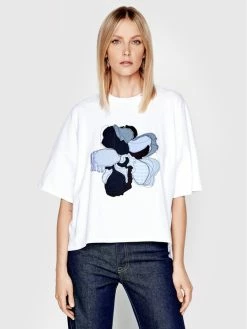 Το φθηνότερο 🔥 Ted Baker Γυναίκες T-shirts T-Shirt Floriyn 259686 Λευκό Relaxed Fit ⭐