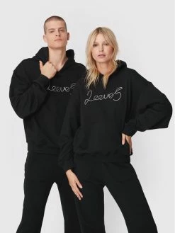 Προϋπολογισμός 🎉 Μπλούζες Χωρίς Φερμουάρ Μπλούζα Unisex 2005 X Leeves „2eeve5” Μαύρο Relaxed Fit 🔥