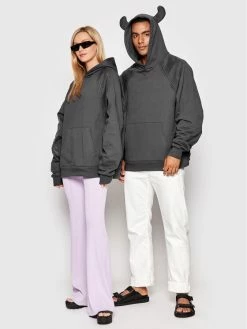 Καλύτερη πώληση 👍 2005 Μπλούζες Χωρίς Φερμουάρ Μπλούζα Unisex Horned Γκρι Regular Fit ⭐