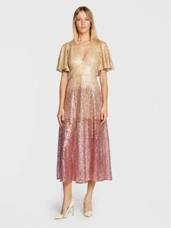 ΧΟΝΔΡΙΚΟ ΕΜΠΟΡΙΟ 😉 Ted Baker Γυναίκες Κοκτέιλ Φορέματα Φόρεμα κοκτέιλ Glizee 261790 Χρυσό Regular Fit ❤️