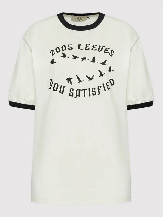 Η καλύτερη συμφωνία 🔥 Γυναίκες T-shirts T-Shirt Unisex 2005 X Leeves „Satisfied” Λευκό Regular Fit 🔥 7 Η καλύτερη συμφωνία 🔥 Γυναίκες T-shirts T-Shirt Unisex 2005 X Leeves „Satisfied” Λευκό Regular Fit 🔥 - Image 5