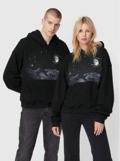 Εξοδος ✨ Μπλούζες Χωρίς Φερμουάρ Μπλούζα Unisex 2005 X Leeves „Good Night” Μαύρο Relaxed Fit 🧨