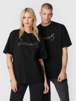 Τοπ 10 ⌛ Γυναίκες T-shirts T-Shirt Unisex 2005 X Leeves „2eeve5” Μαύρο Regular Fit 😉