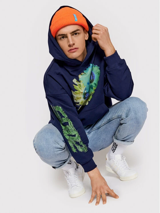 Best Pirce 👍 2005 Μπλούζες Χωρίς Φερμουάρ Μπλούζα Unisex Flower Globe Σκούρο μπλε Regular Fit 😍 4 Best Pirce 👍 2005 Μπλούζες Χωρίς Φερμουάρ Μπλούζα Unisex Flower Globe Σκούρο μπλε Regular Fit 😍 - Image 2