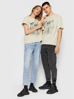 Ολοκαίνουργιο 💯 2005 Γυναίκες T-shirts T-Shirt Unisex Banda Μπεζ Regular Fit 🎁