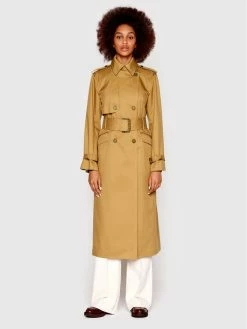 Ολοκαίνουργιο 🎁 Ted Baker Γυναίκες Καπαρντίνες Καπαρτίνα 256765 Καφέ Regular Fit 🔥