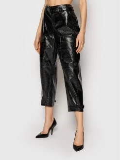 Πολύ καλή προσφορά 🔥 Ted Baker Γυναίκες Δερμάτινα Παντελόνια Παντελόνι από απομίμηση δέρματος Vinala 256835 Μαύρο Cropped Fit 🛒